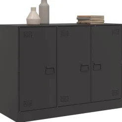 vidaXL Dressoir 99x39x73 cm staal zwart