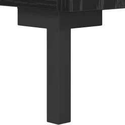 vidaXL Dressoir Zwart Eiken 69,5 x 34 x 90 cm Gemonteerd hout en ijzer