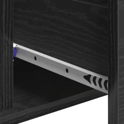 vidaXL Dressoir Zwart Eiken 60 x 31 x 70 cm Bewerkt hout