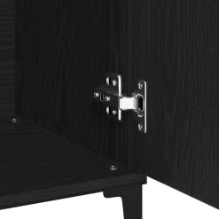 vidaXL Dressoir Zwart Eiken 104 x 35 x 70 cm Bewerkt hout