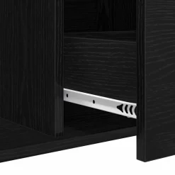 vidaXL Dressoir Zwart Eiken 104 x 35 x 70 cm Bewerkt hout