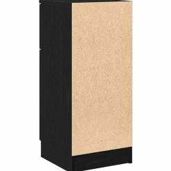 vidaXL Dressoir Zwart Eiken 30 x 30 x 70 cm Bewerkt hout
