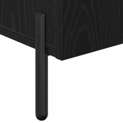 vidaXL Dressoir Zwart Eiken 90 x 34 x 80 cm Bewerkt hout