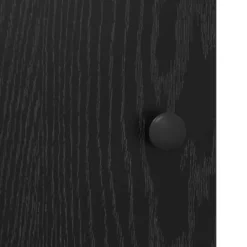 vidaXL Dressoir Zwart Eiken 100 x 35 x 80 cm Bewerkt hout