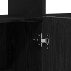 vidaXL Dressoir Zwart Eiken 80 x 35 x 75 cm Bewerkt hout