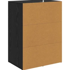 vidaXL Dressoir Zwart Eiken 59 x 39 x 80 cm Bewerkt hout