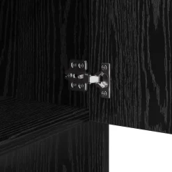 vidaXL Dressoir Zwart Eiken 97 x 29 x 75 cm Bewerkt hout