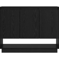 vidaXL Dressoir Zwart Eiken 97 x 29 x 75 cm Bewerkt hout