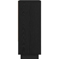 vidaXL Dressoir Zwart Eiken 97 x 29 x 75 cm Bewerkt hout