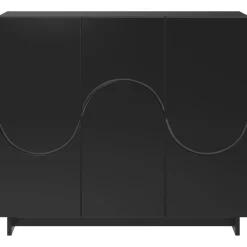 vidaXL Dressoir Zwart 85,5 x 31 x 75 cm Bewerkt hout
