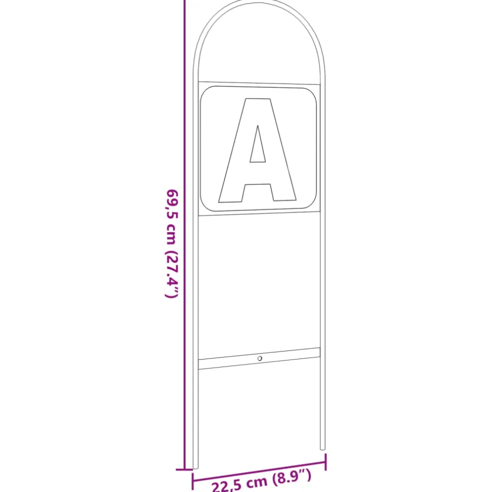 vidaXL Dressuurletters 12 st staal
