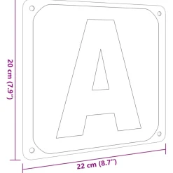 vidaXL Dressuurletters 12 st staal