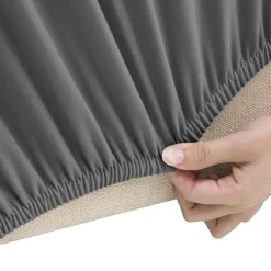 vidaXL Driezitsbankhoes stretch polyester jersey antracietkleurig