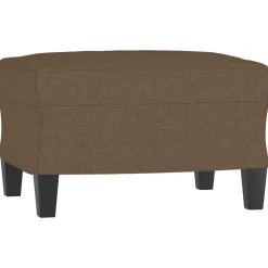 vidaXL Driezitsbank met voetenbank 180 cm stof bruin