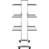 vidaXL Droogrek met wieltjes 89x64x129 cm aluminium