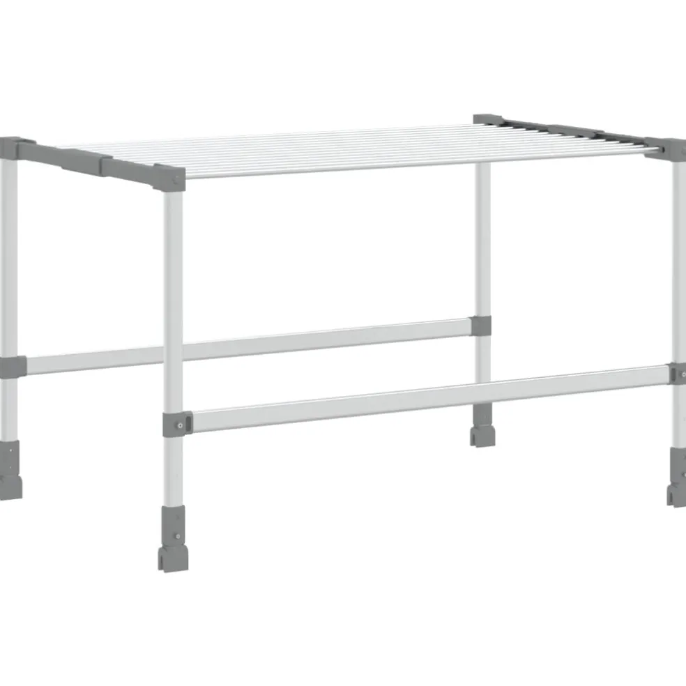 vidaXL Droogrek 83x(50-55)x(40-85) cm aluminium