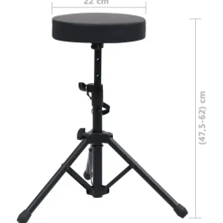 vidaXL Drumkruk verstelbaar rond zwart