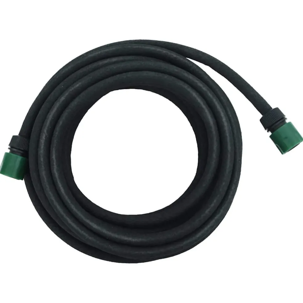 vidaXL Druppelslang 0,6'' 10 m rubber zwart