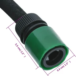 vidaXL Druppelslang 0,6'' 10 m rubber zwart