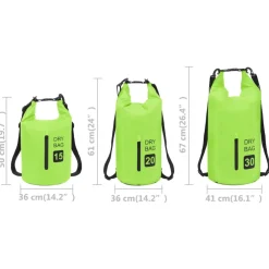 vidaXL Drybag met rits 20 L PVC groen