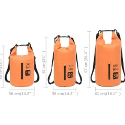 vidaXL Drybag met rits 20 L PVC oranje