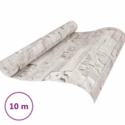 vidaXL 3D Steen Behang Crèmekleurig 10 x 0,53 m Non-Woven Stof