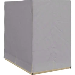 vidaXL Dubbele ligbed Grijs poly rattan