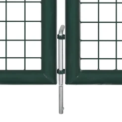 vidaXL Dubbele poort met deur 300x150 cm gepoedercoat staal