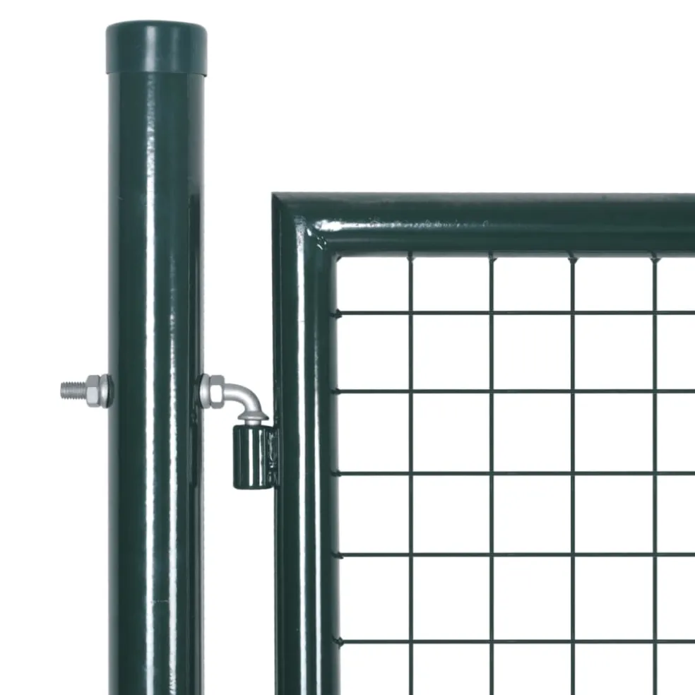 vidaXL Dubbele poort met deur 300x150 cm gepoedercoat staal