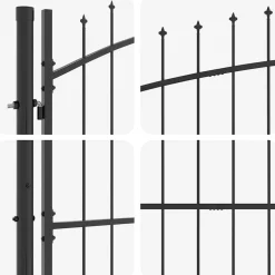 vidaXL Dubbele Poort WOERDEN 299,5 x 149,5 cm Staal Vergrendelbaar