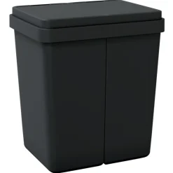 vidaXL Dubbele vuilnisbak 2x25 L antracietkleurig