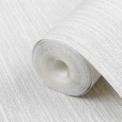 vidaXL 3D Vast Behang Gestreept Lichtgrijs 10 x 0,53 m Non-Woven Stof