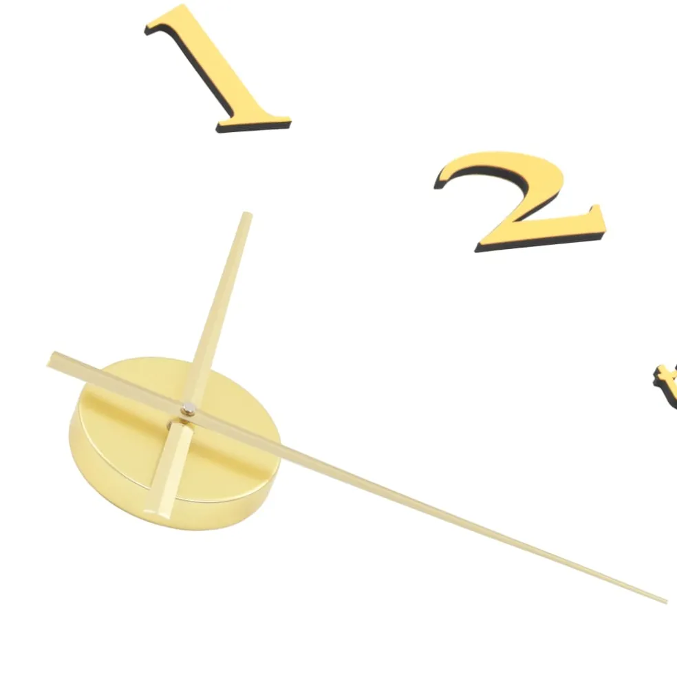 vidaXL 3D-wandklok 100 cm XXL modern zwart