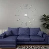 vidaXL 3D-wandklok 100 cm XXL modern zilverkleurig