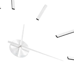 vidaXL 3D-wandklok 100 cm XXL modern zilverkleurig