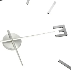 vidaXL 3D-wandklok modern XXL 100 cm zilverkleurig