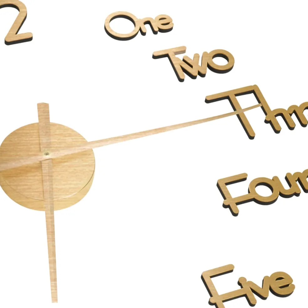 vidaXL 3D-wandklok modern XXL 100 cm goudkleurig