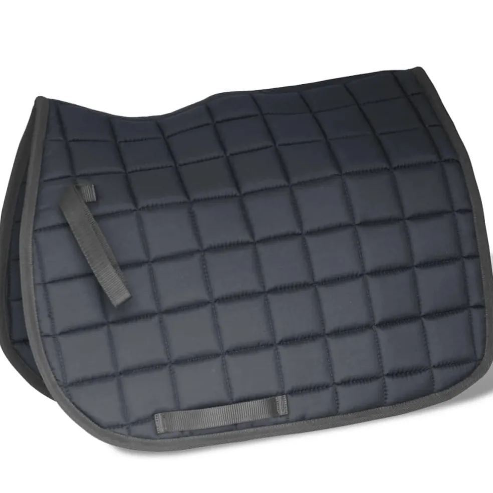 vidaXL Echt lederen paardrijzadel 16" 14 cm (5-in-1 set, zwart)