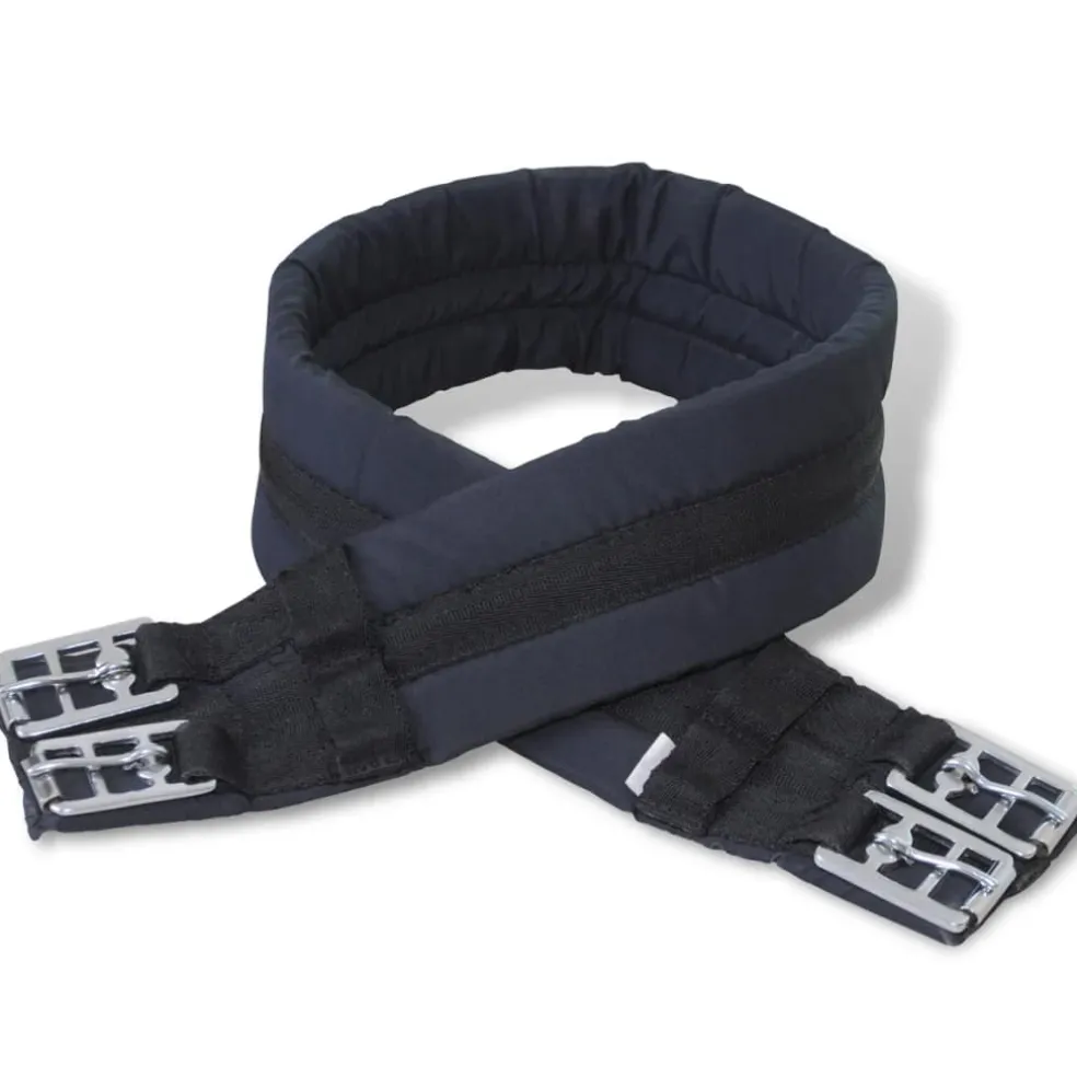 vidaXL Echt lederen paardrijzadel 16" 14 cm (5-in-1 set, zwart)