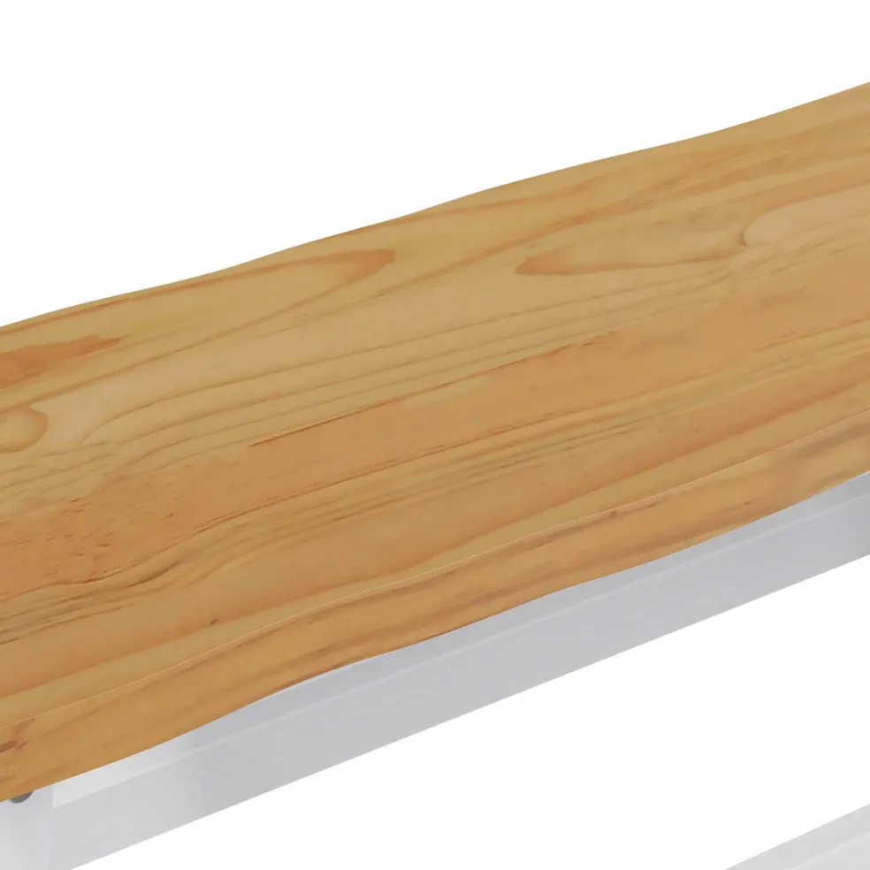 VidaXL Eetbank EKAI Wit 91,5 x 29 x 45,5 cm Massief grenenhout