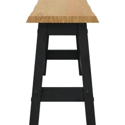 VidaXL Eetbank EKAI Zwart 91,5 x 29 x 45,5 cm Massief grenenhout