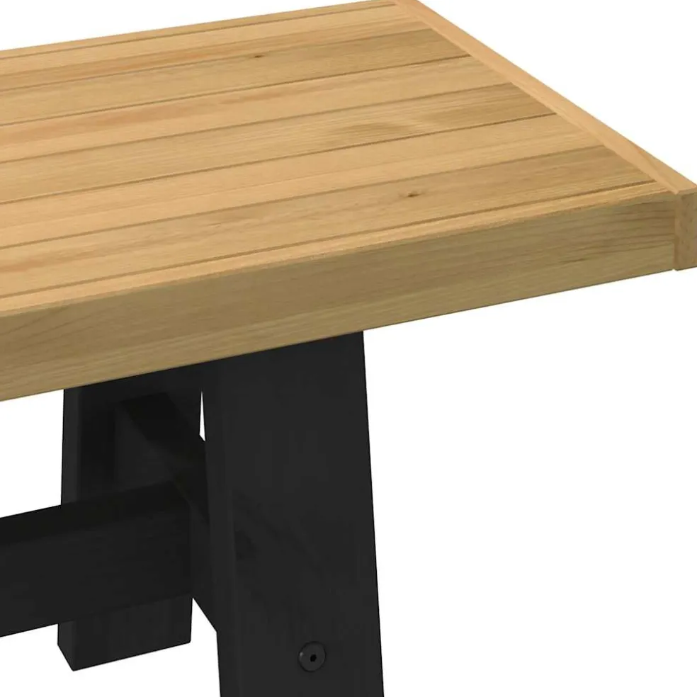vidaXL Eetbank NOAIN A-vormige poten 180x40x45 cm massief hout
