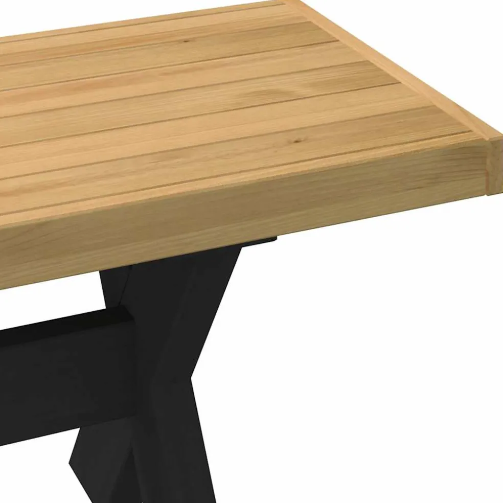 vidaXL Eetbank NOAIN X-vormige poten 180x40x45 cm massief hout