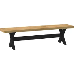 vidaXL Eetbank NOAIN X-vormige poten 180x40x45 cm massief hout