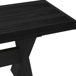vidaXL Eetbank NOAIN 180 x 41 x 45 cm Massief grenenhout Zwart