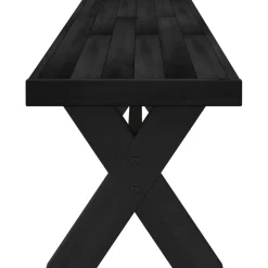 vidaXL Eetbank NOAIN 180 x 41 x 45 cm Massief grenenhout Zwart