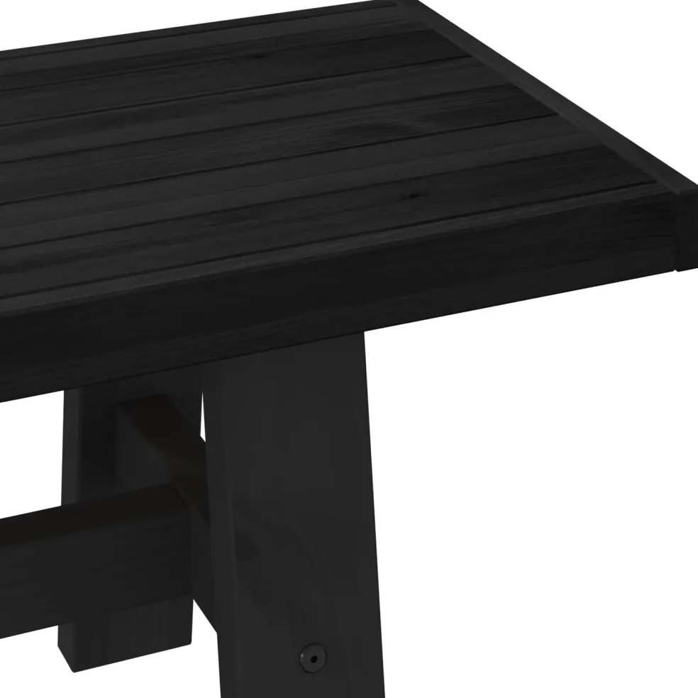 vidaXL Eetbank NOAIN 180 x 41 x 45 cm Massief grenenhout Zwart