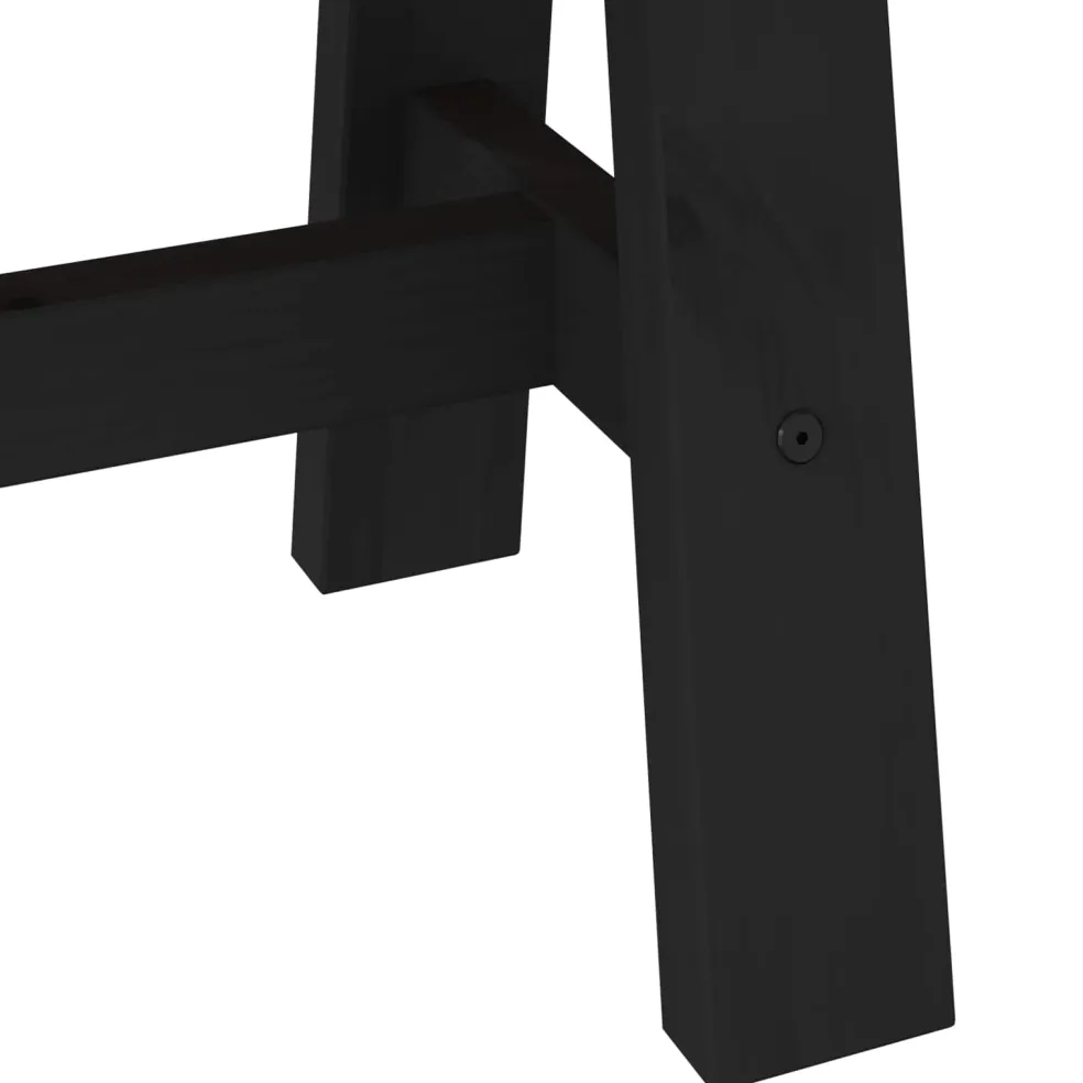vidaXL Eetbank NOAIN 180 x 41 x 45 cm Massief grenenhout Zwart