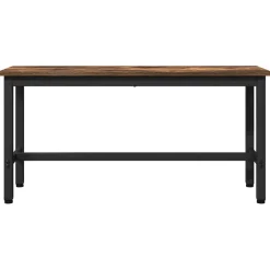 vidaXL Eetbank 100 x 32,5 x 48,5 cm Engineered hout en staal