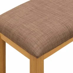 vidaXL Eetbank 95 x 32 x 45 cm Massief Eikenhout Grijs